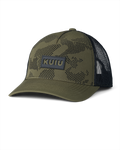 Front of KUIU Logo Patch Hat in Olive/Black