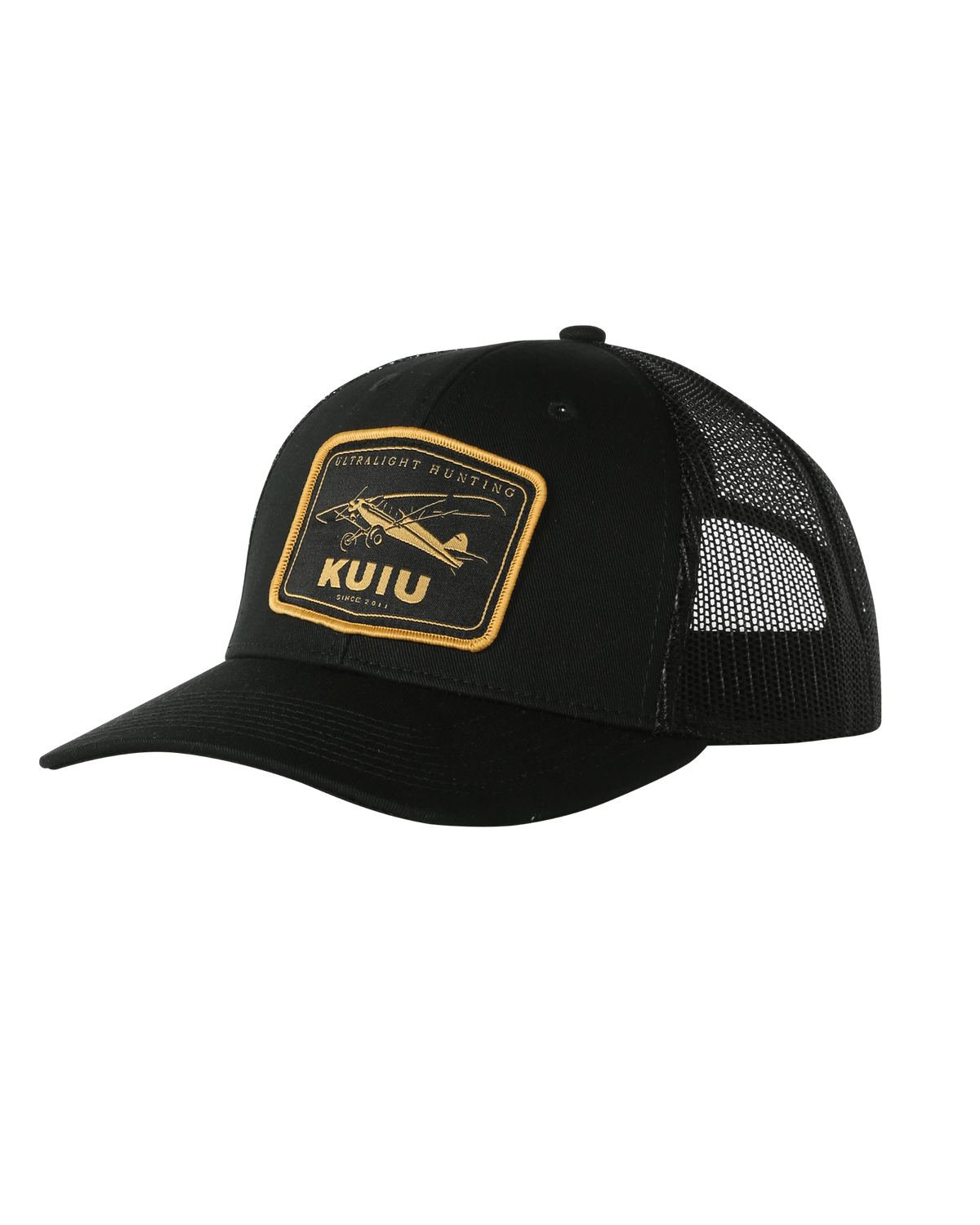 Front view of Bush Plane Hat in Black