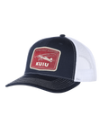 Front view of Bush Plane Hat in Navy Blue/White