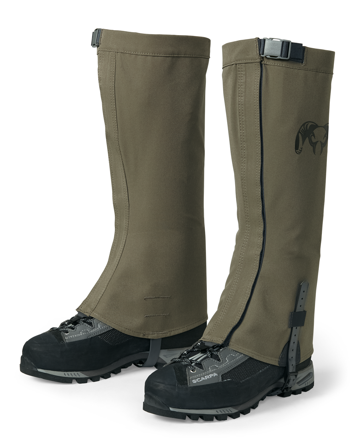Front of Yukon HD Hunting Boot Gaiter in Ash Brown