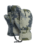 Front and Back of Super Down Pro Glassing GloMitt in Verde Camouflage