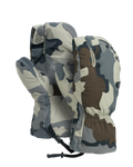 Front and Back of Super Down Pro Glassing GloMitt in Vias Camouflage