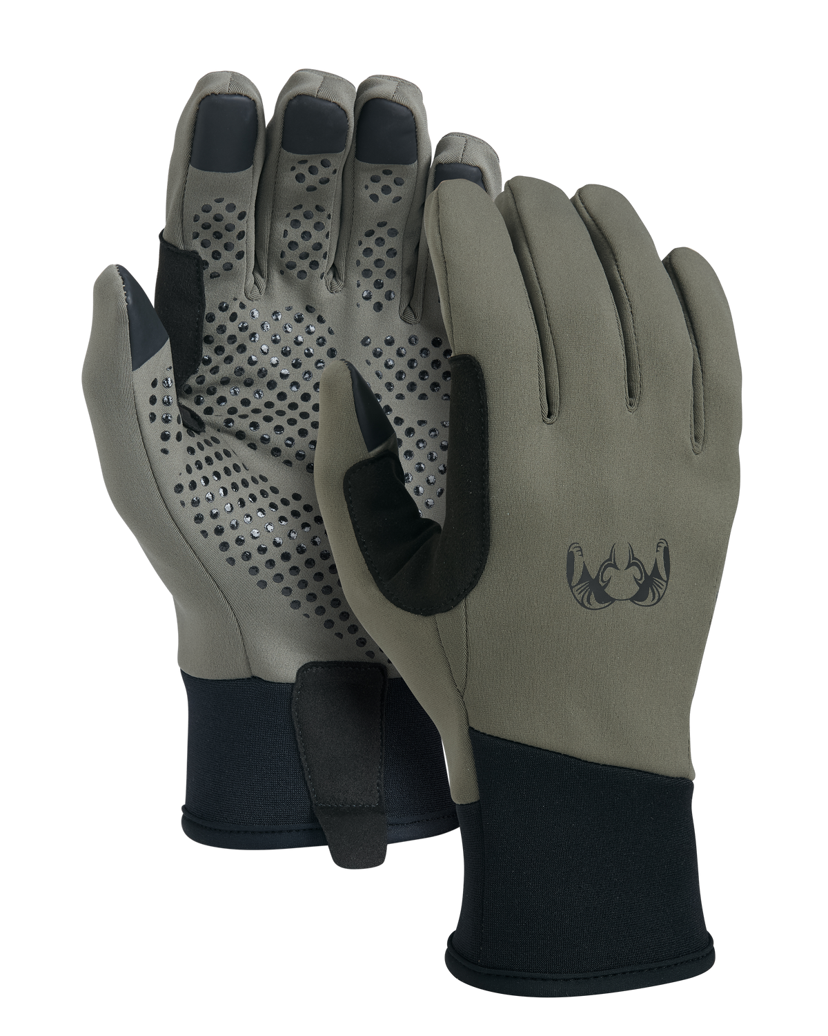 Front and Back of Axis Glove in Ash Brown Color