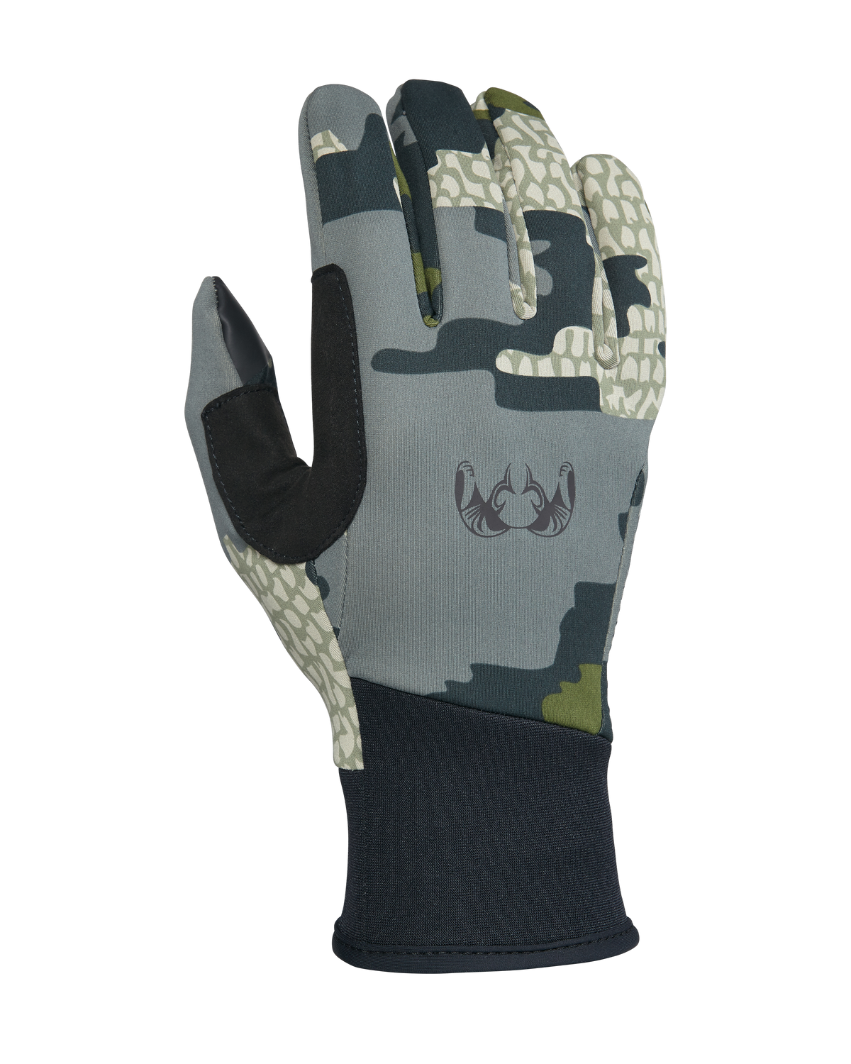 Back of Axis Glove in Verde Camouflage