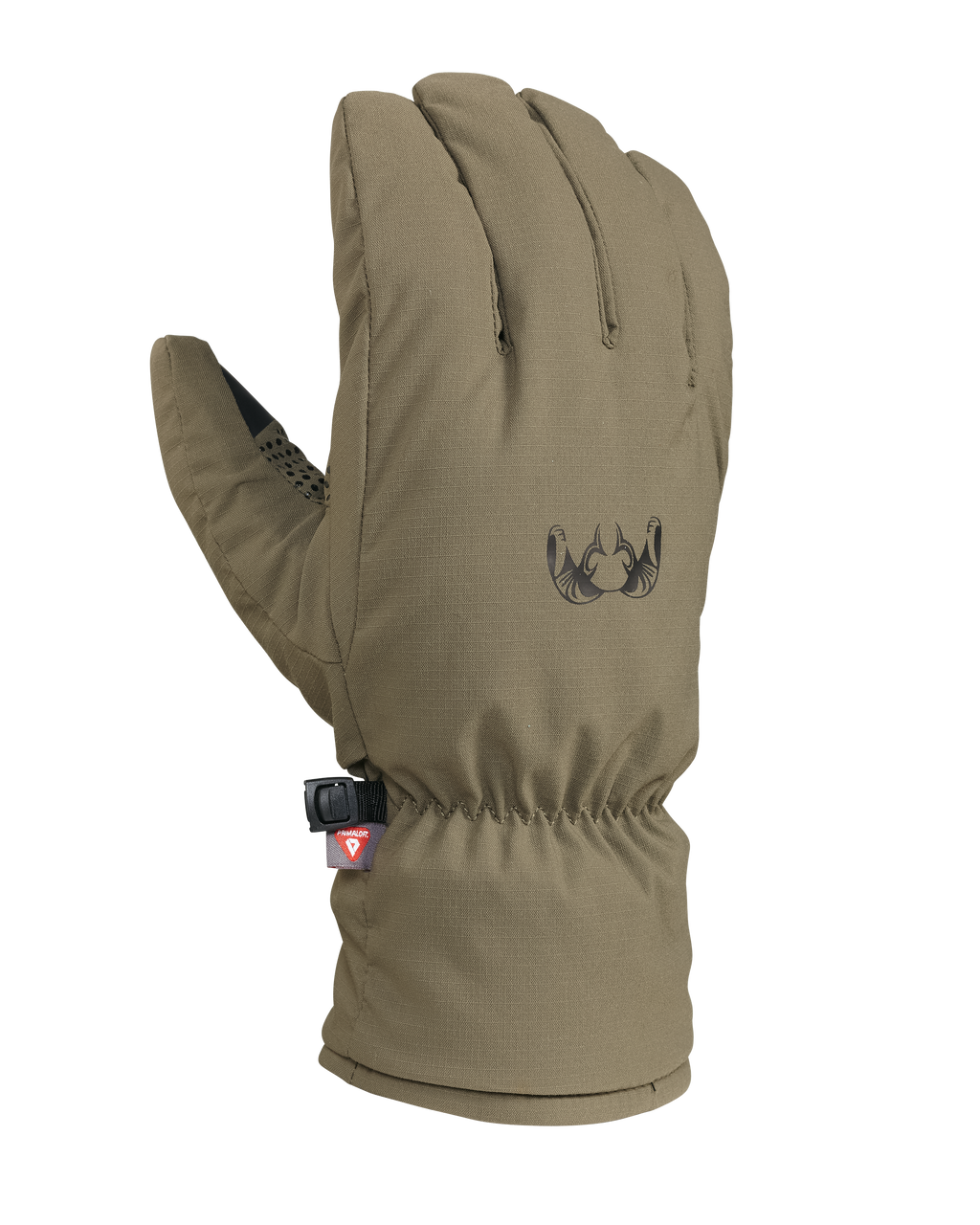 Back of Kenai Packable Glove in Ash Brown Color