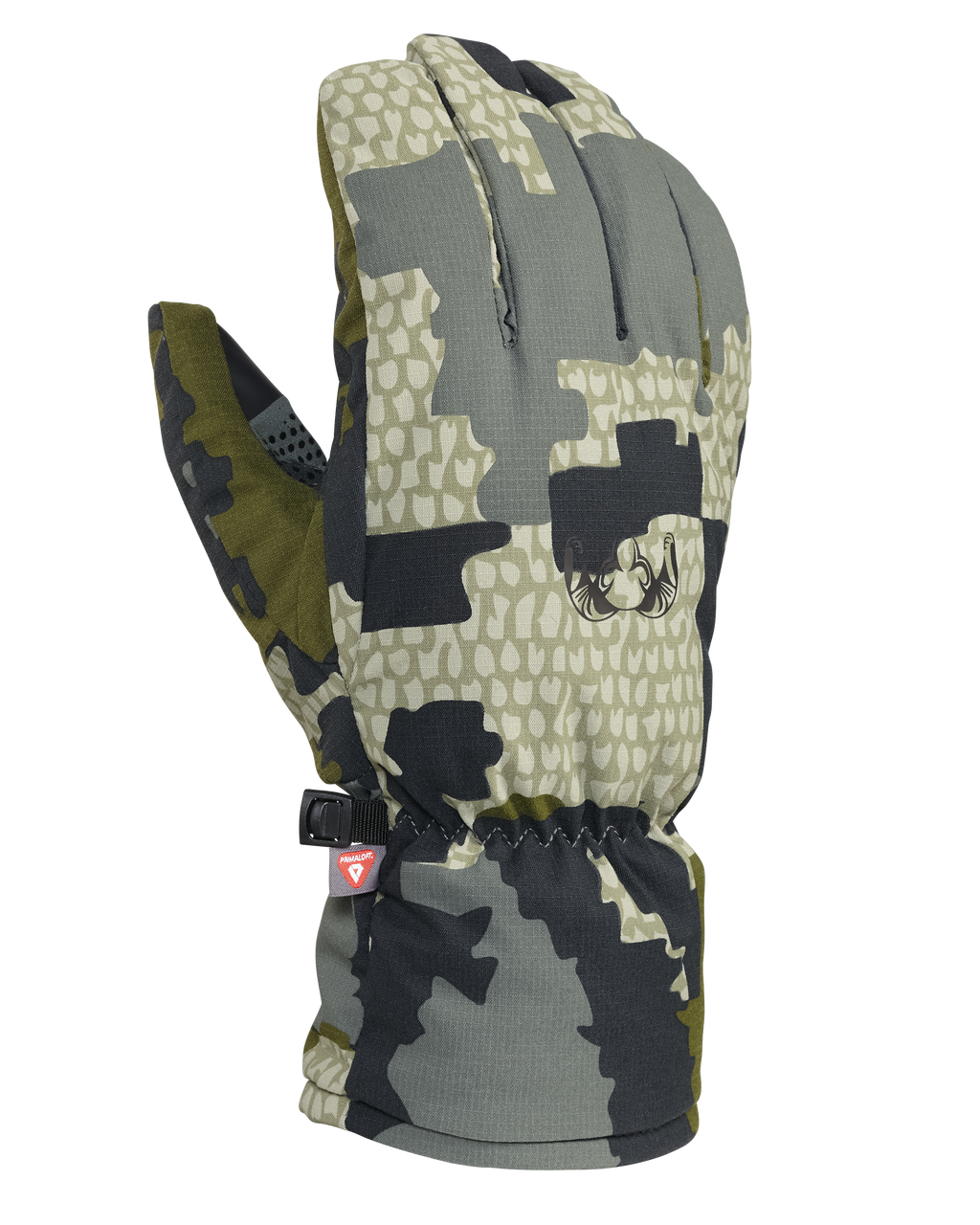 Back of Kenai Packable Glove in Verde Camouflage