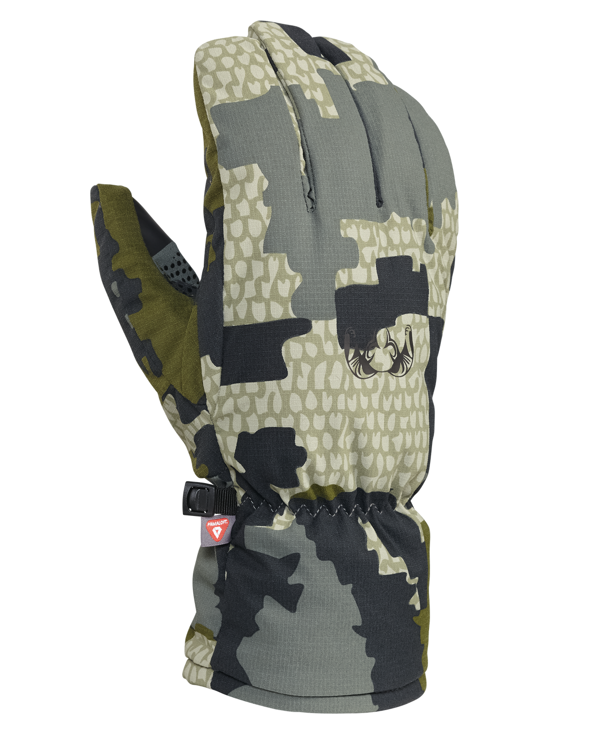 Back of Kenai Packable Glove in Verde Camouflage