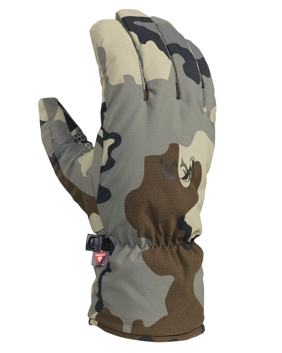 Back of Kenai Packable Glove in Vias Camouflage