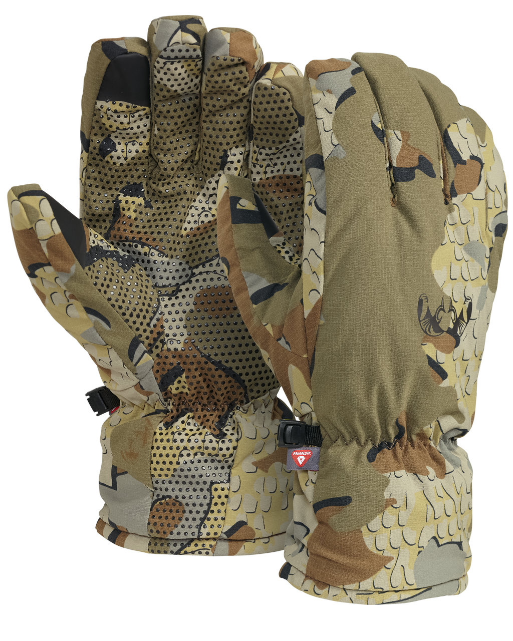 Front and Back of Kenai Packable Glove in Valo Camouflage