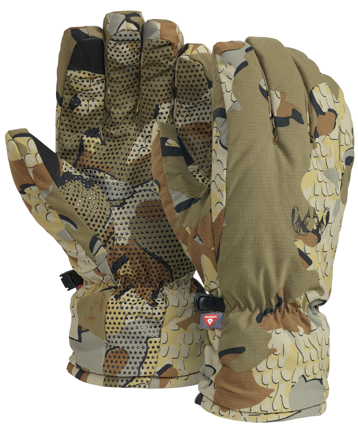 Front and Back of Kenai Packable Glove in Valo Camouflage