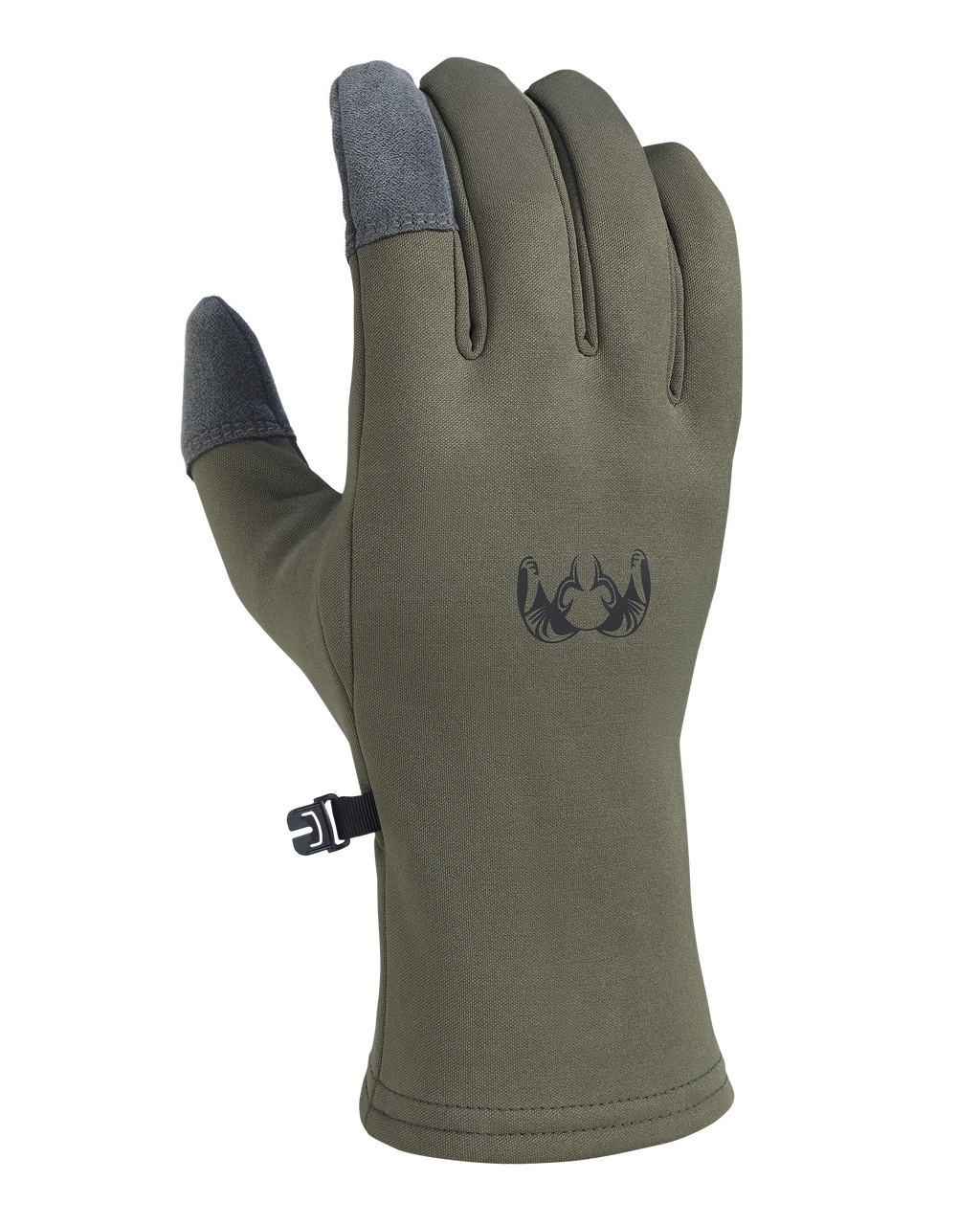 Back of StrongFleece 290 Glove in Ash Brown