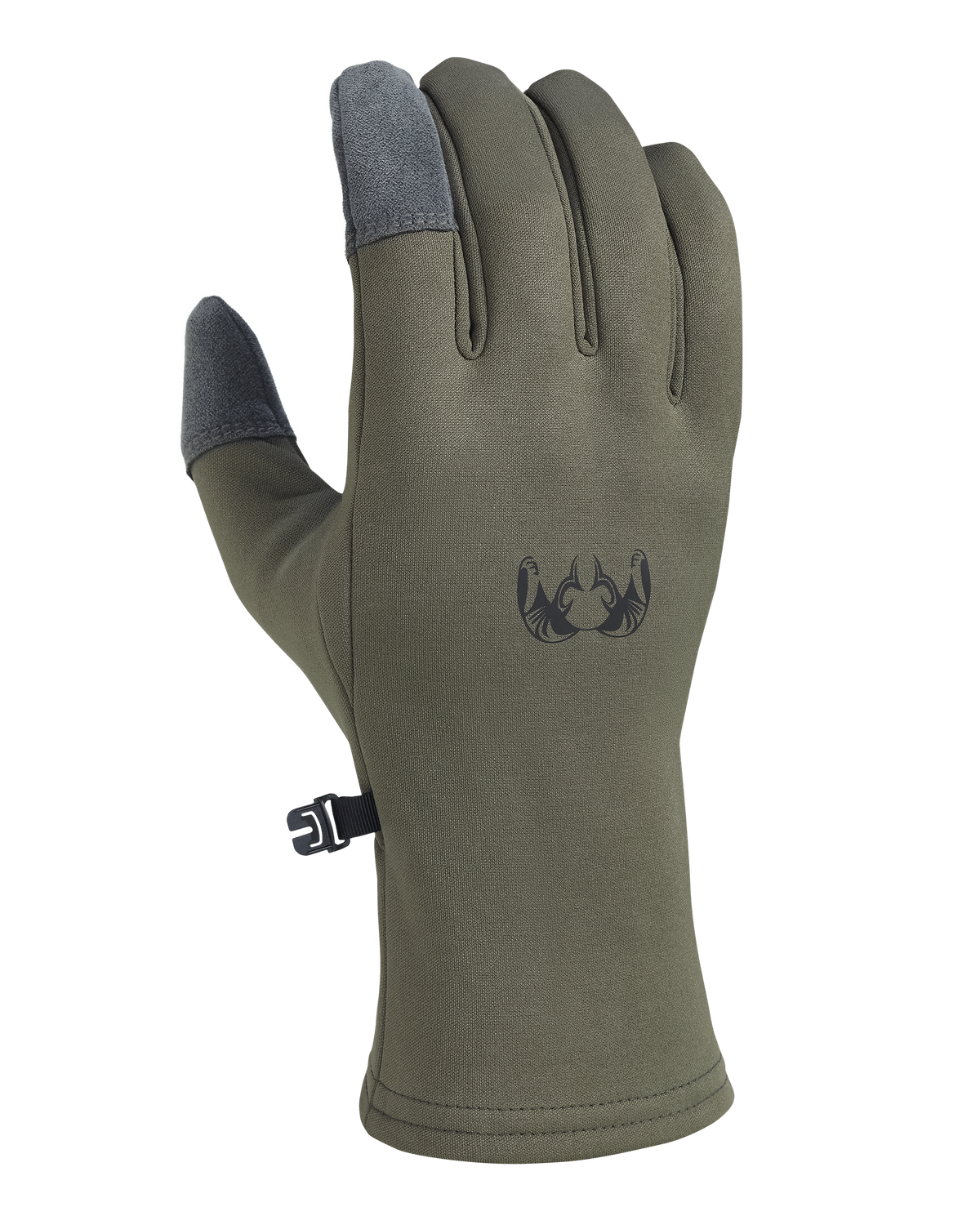 Back of StrongFleece 290 Glove in Ash Brown