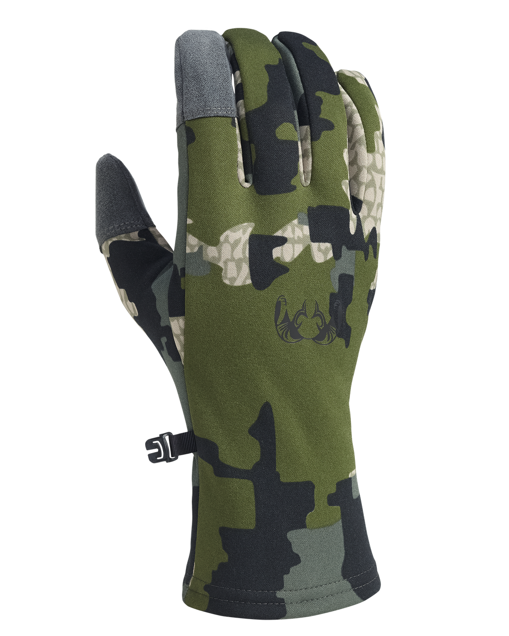 Back of StrongFleece 290 Glove in Verde Camouflage