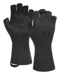 Front and Back of Ultra Merino 210 Fingerless Glove in Asphalt Grey