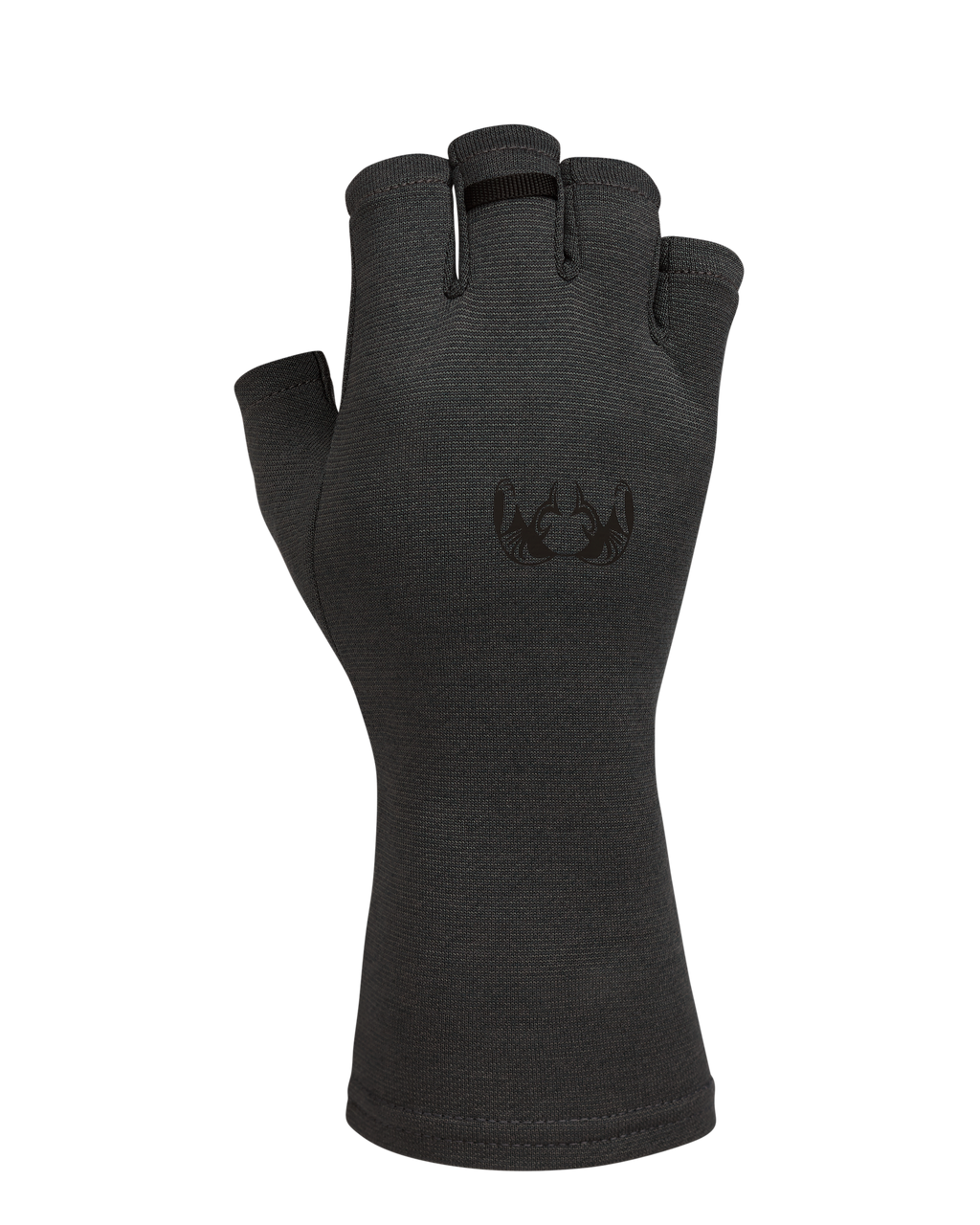 Back of Ultra Merino 210 Fingerless Glove in Asphalt Grey