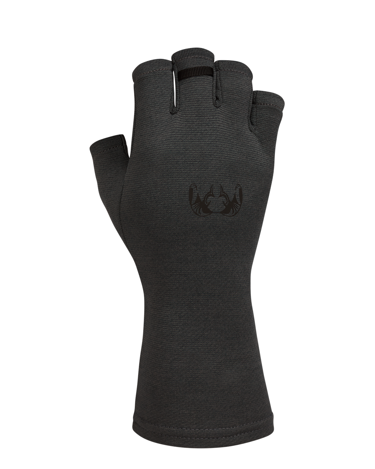 Back of Ultra Merino 210 Fingerless Glove in Asphalt Grey