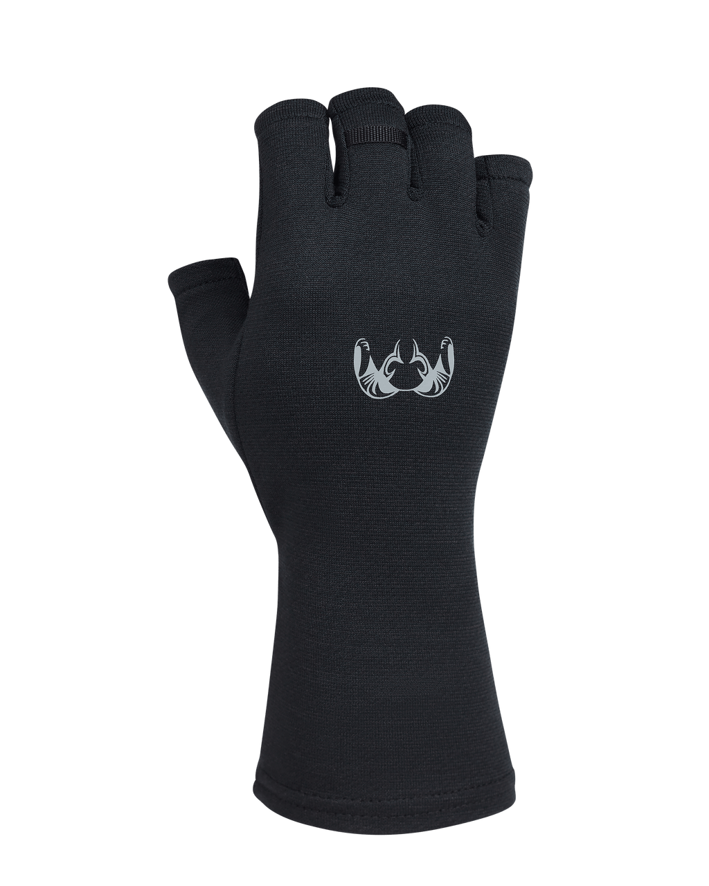 Back of Ultra Merino 210 Fingerless Glove in Black
