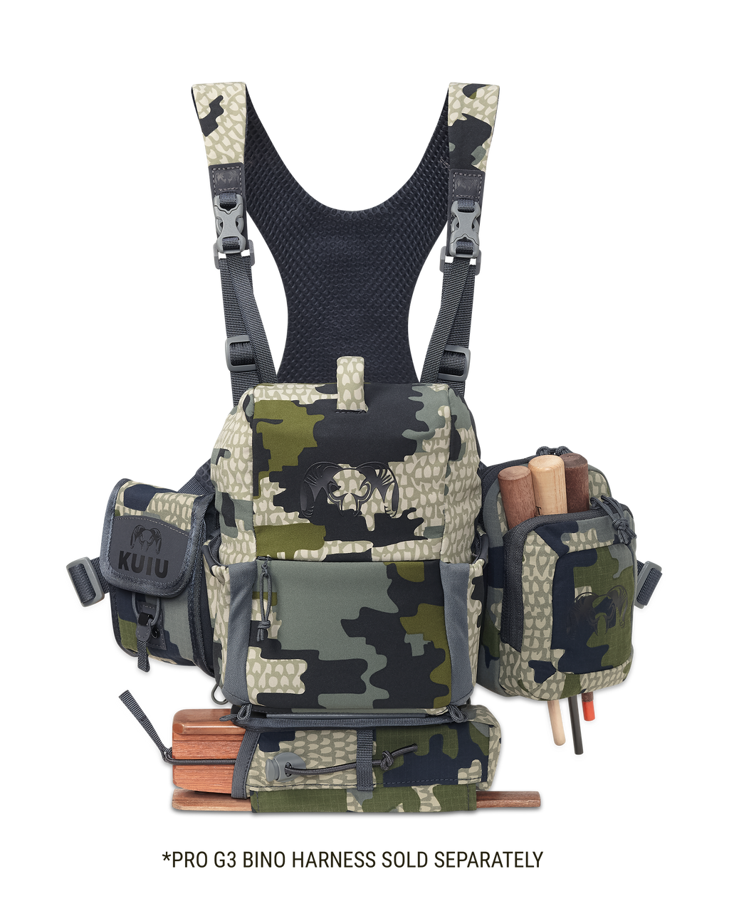 Turkey hunting kit with the PRO G3 Bino Harness, Includes Box Call Holder, Rangefinder Holder and Slate Call Holder