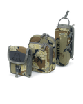 Front of PRO G3 Turkey Kit for the PRO G3 Bino Harness includes Box Call Holder, Slate Call Holder, Rangefinder Holder or Ammo Holder in Valo Camouflage