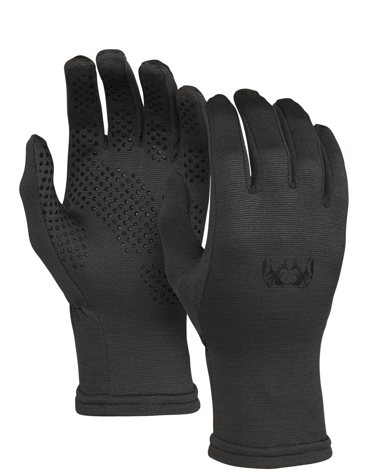 Front and back of ULTRA Merino 210 Glove in Asphalt Grey