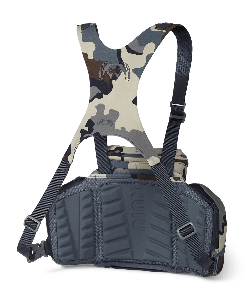 Back of PRO Chest Pack in Vias Camouflage