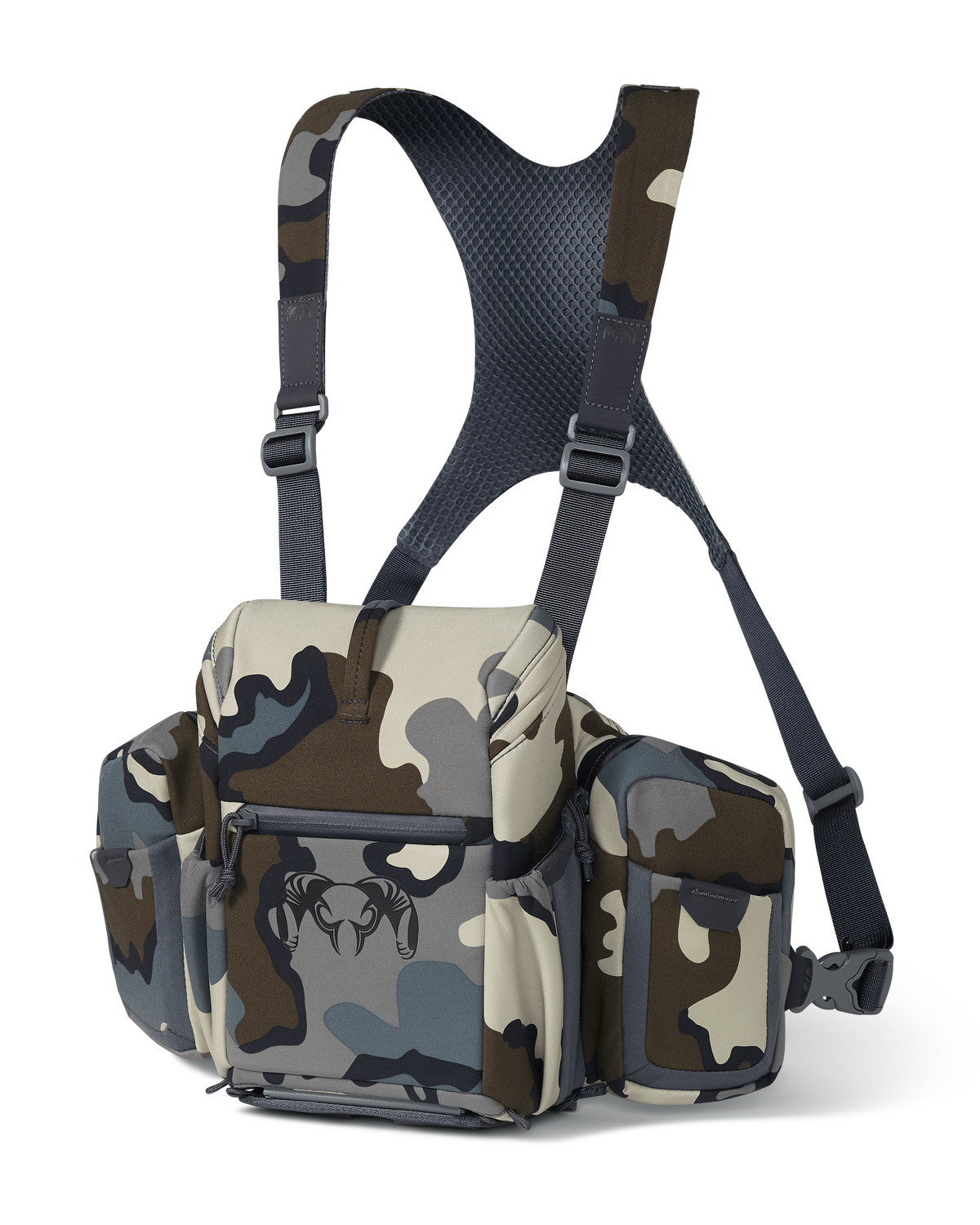 Front of PRO Chest Pack in Vias Camouflage