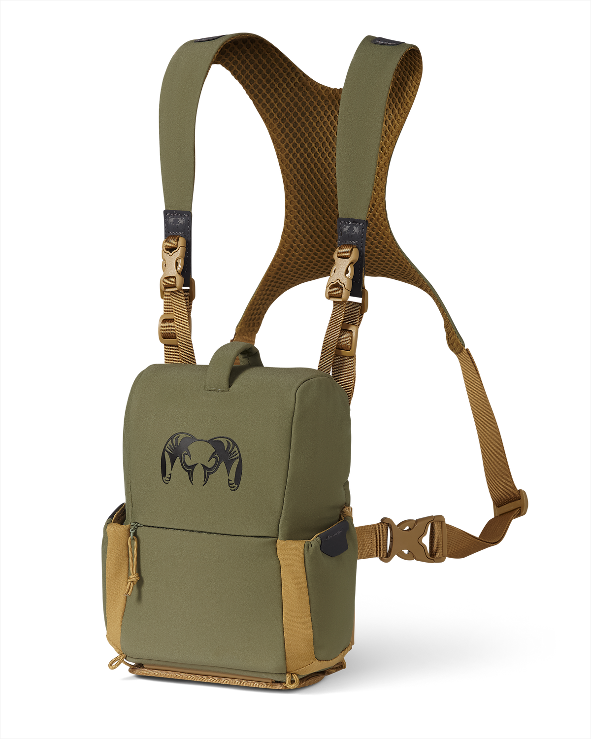 Front of PRO G3 Bino Harness in Evergreen