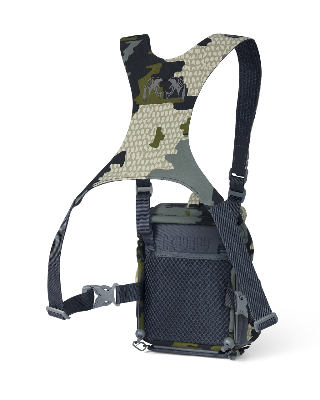 Back of PRO G3 Bino Harness in Verde Camouflage