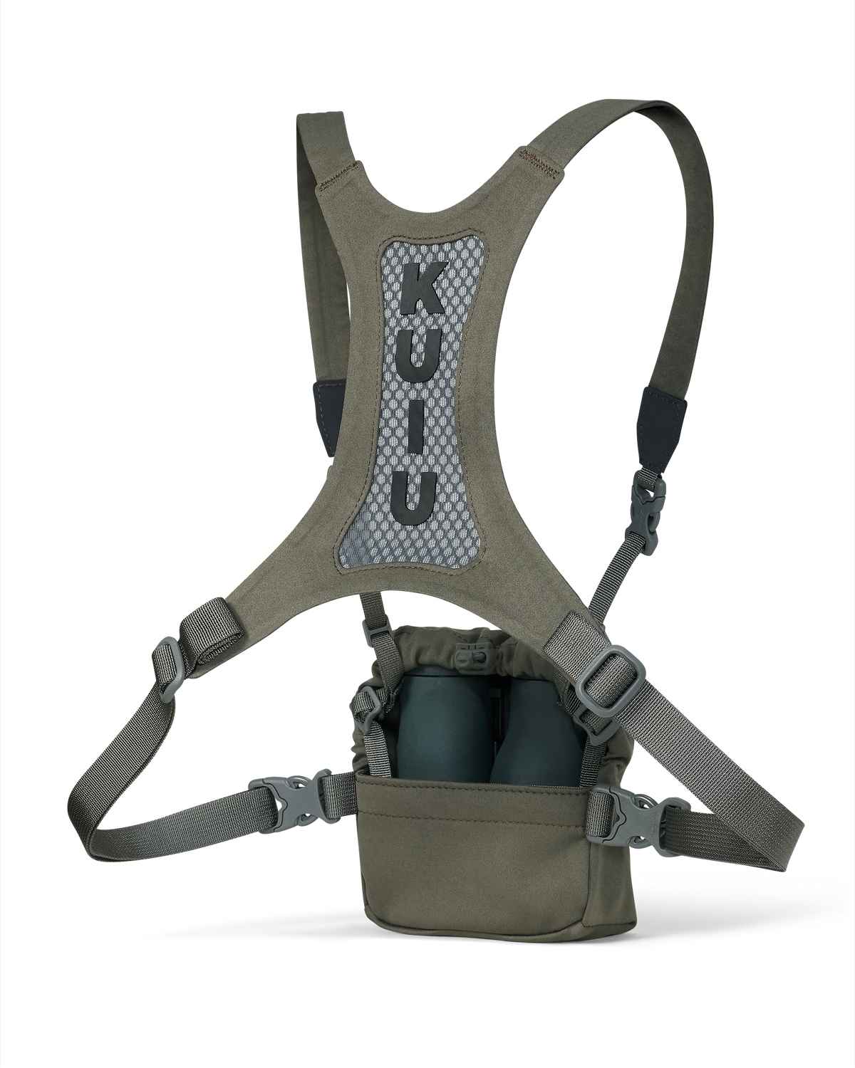 Back of Ultralight Bino Harness in Ash Brown