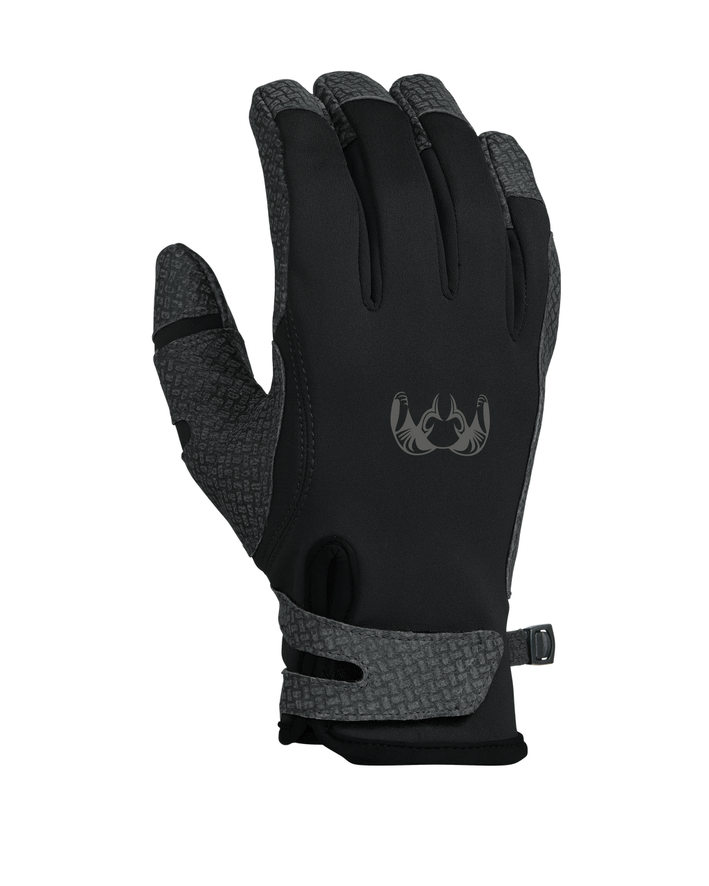 Back of Guide X Gloves in Black