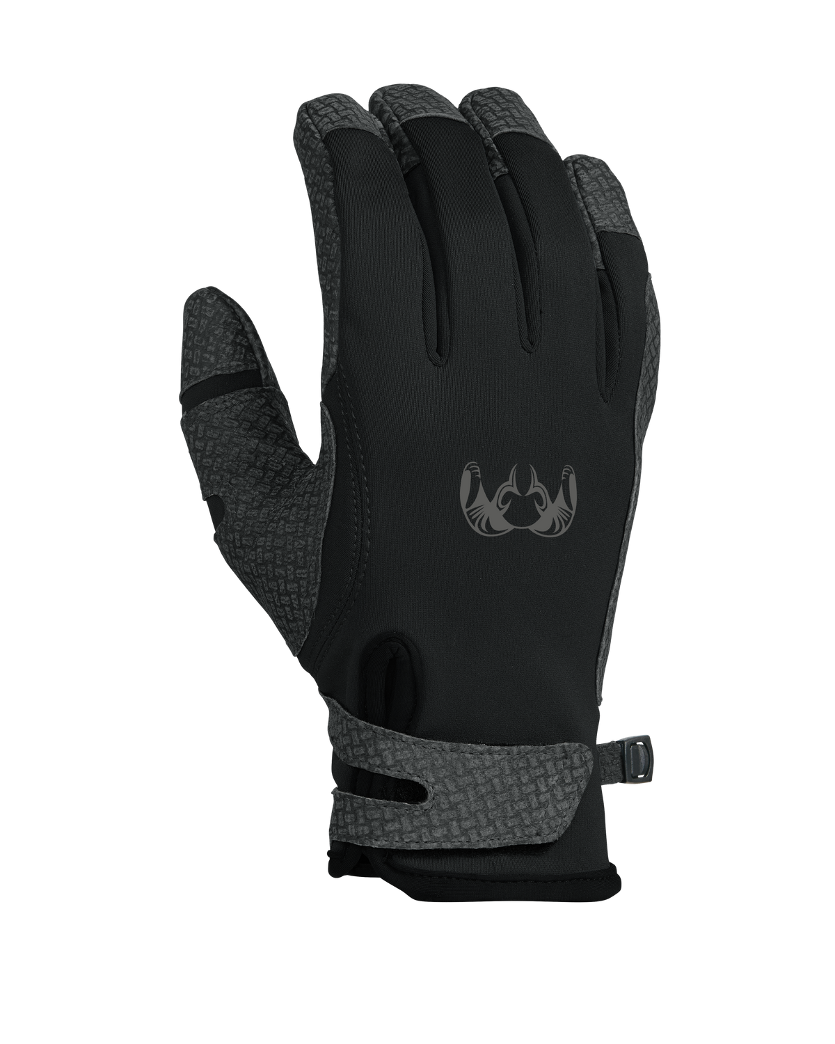 Back of Guide X Gloves in Black