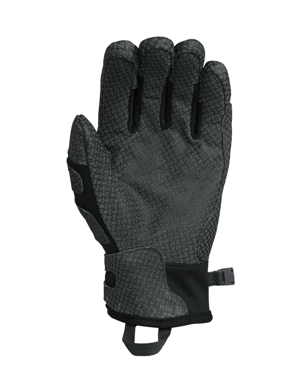 Palm View of Guide X Gloves in Black Color Highlighting Pittard's Oil Tac Leather