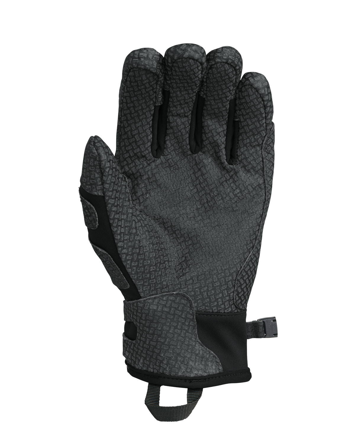 Palm View of Guide X Gloves in Black Color Highlighting Pittard's Oil Tac Leather