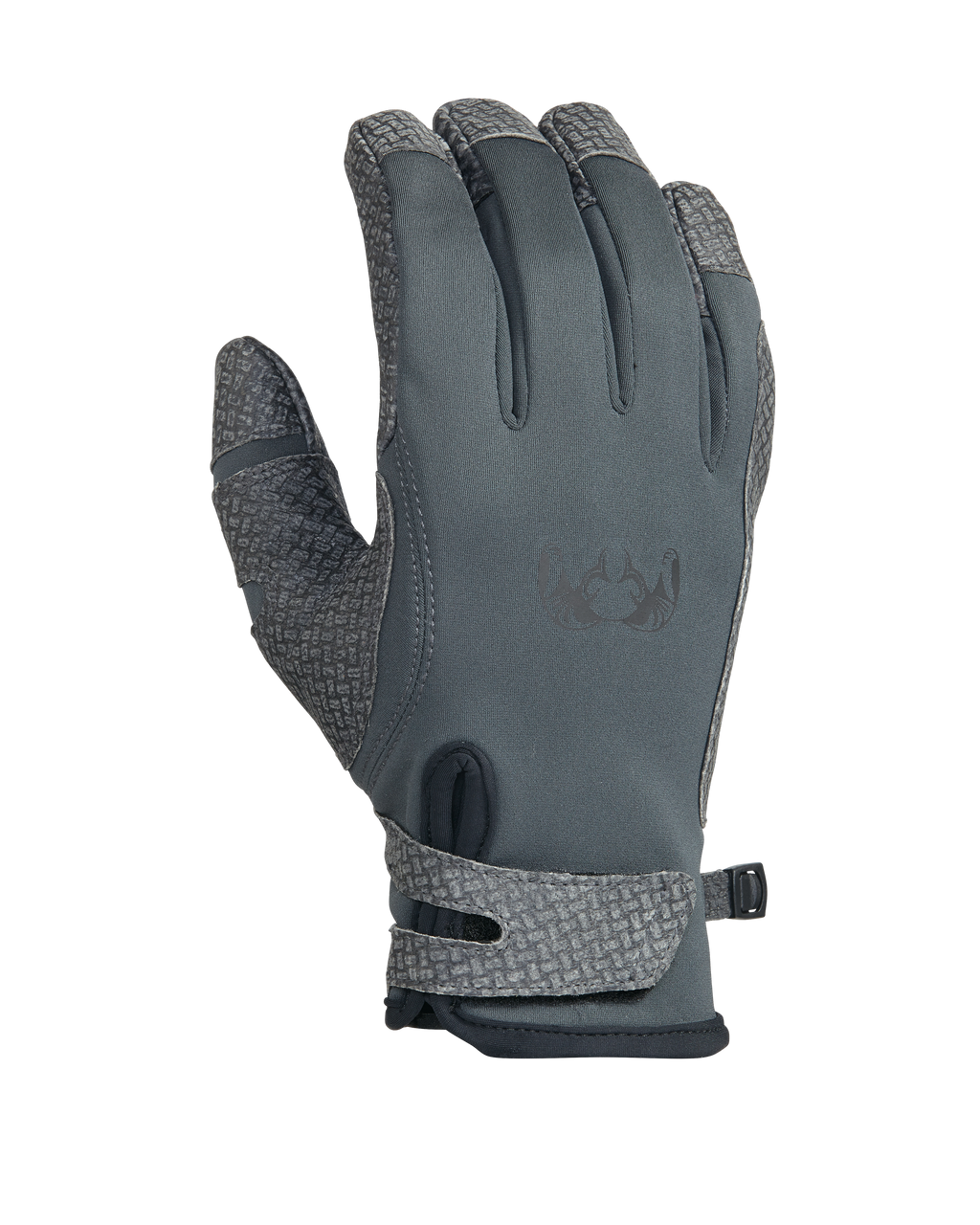 Back of Guide X Glove in Gunmetal Grey Color