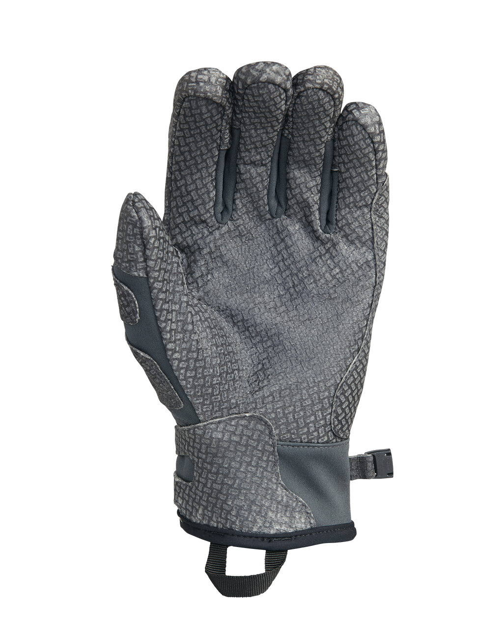 Palm View of Guide X Gloves in Gunmetal Grey Color Highlighting Pittard's Oil Tac Leather