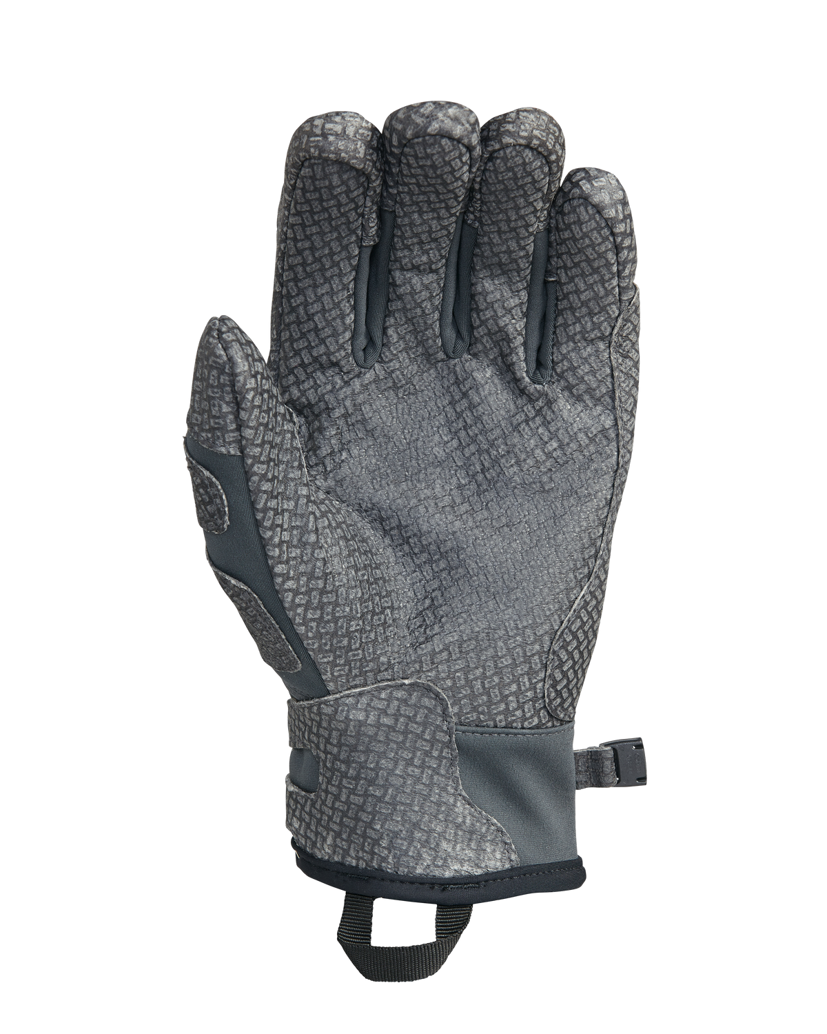 Palm View of Guide X Gloves in Gunmetal Grey Color Highlighting Pittard's Oil Tac Leather