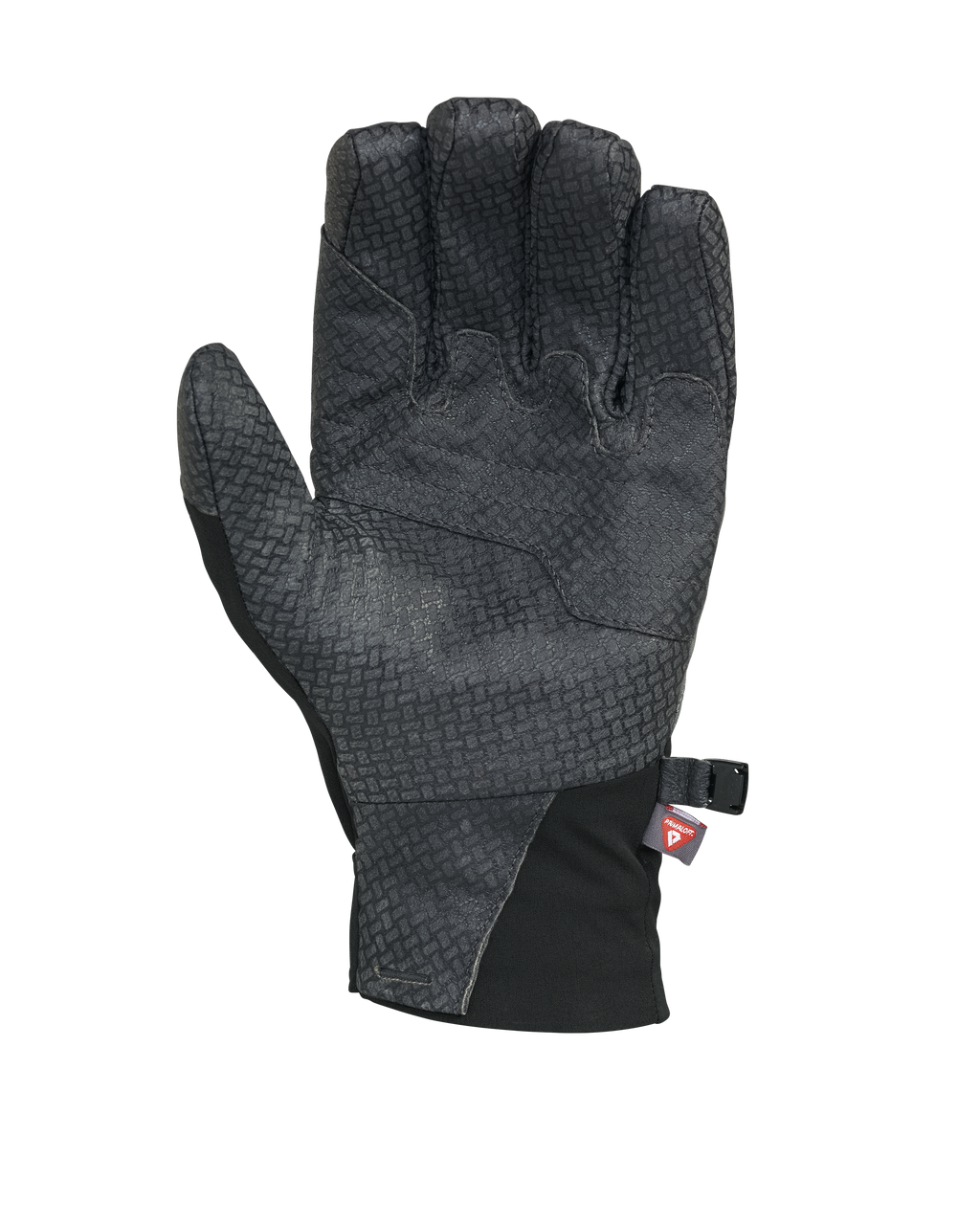 Palm View of Yukon PRO Gloves in Black Highlighting Pittard's Oil Tac Leather