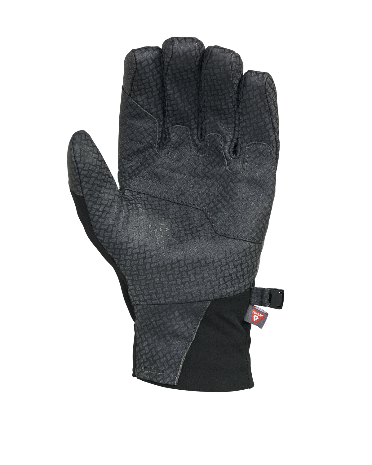 Palm View of Yukon PRO Gloves in Black Highlighting Pittard's Oil Tac Leather