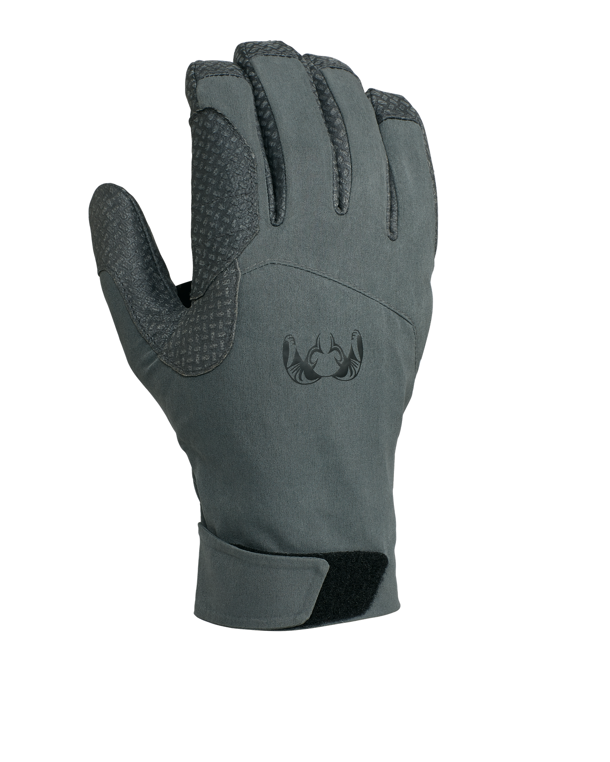 Back of Yukon Pro Glove in Gunmetal Grey Color