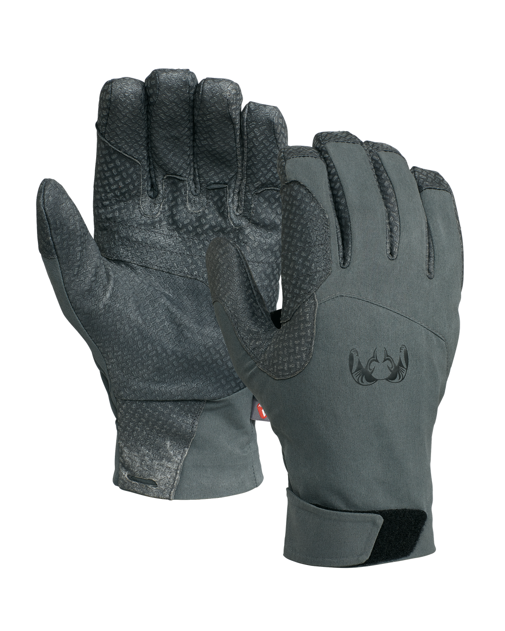Front and Back of Yukon Pro Glove in Gunmetal Grey Color