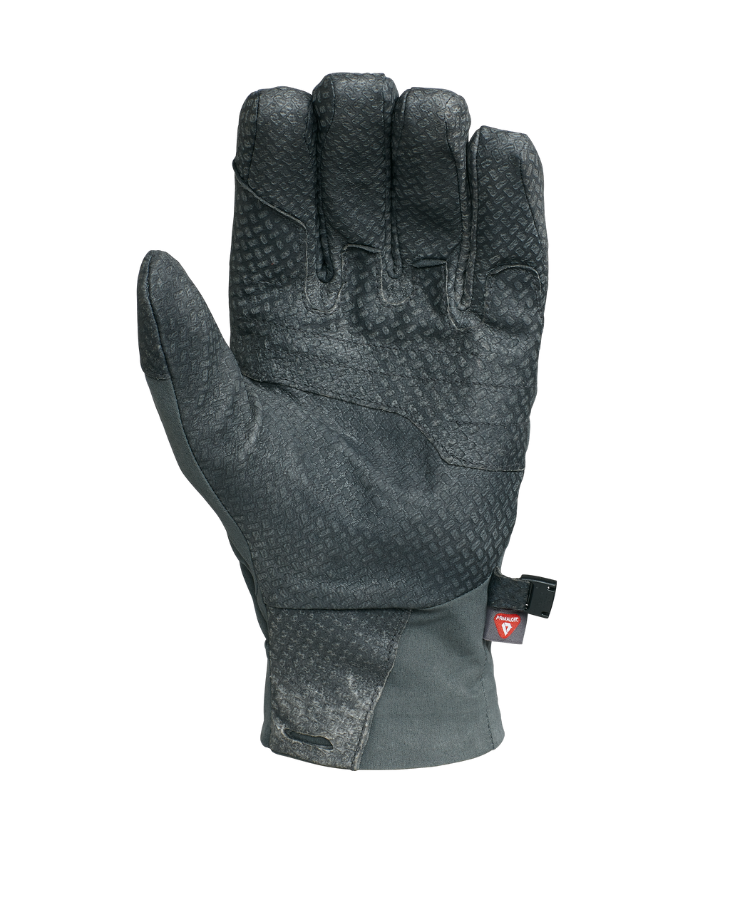 Palm View of Yukon Pro Gloves in Gunmetal Grey Color Highlighting Pittard's Oil Tac Leather