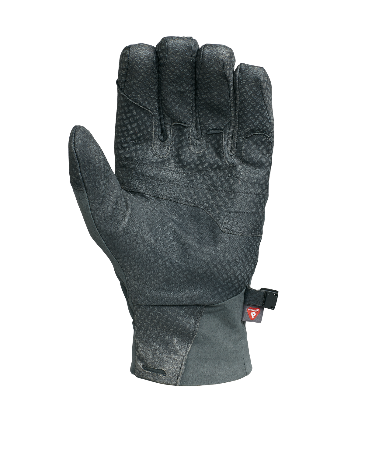 Palm View of Yukon Pro Gloves in Gunmetal Grey Color Highlighting Pittard's Oil Tac Leather