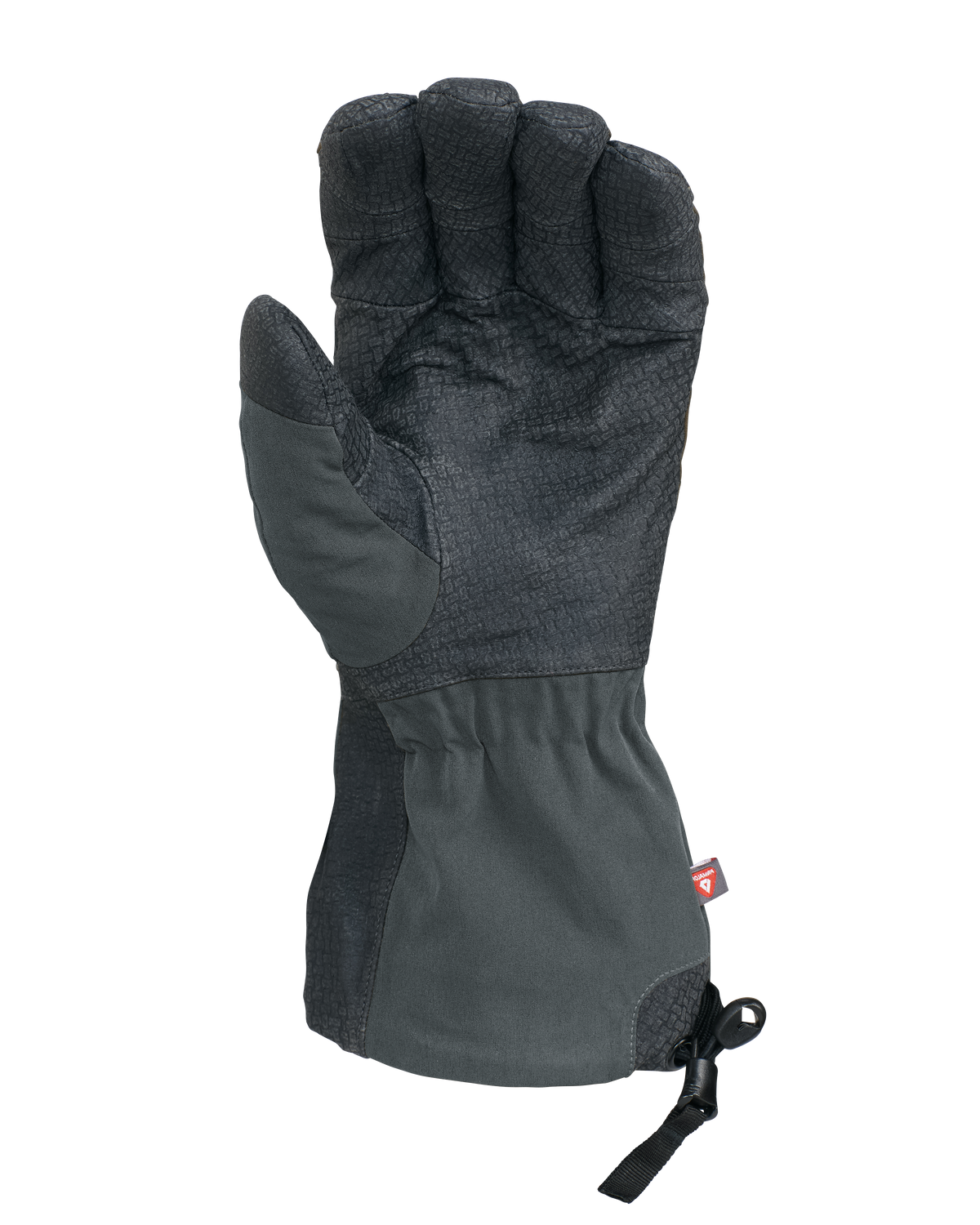 Palm View of Northstar Glove in Gunmetal Grey Color Highlighting Pittard's Oil Tac Leather