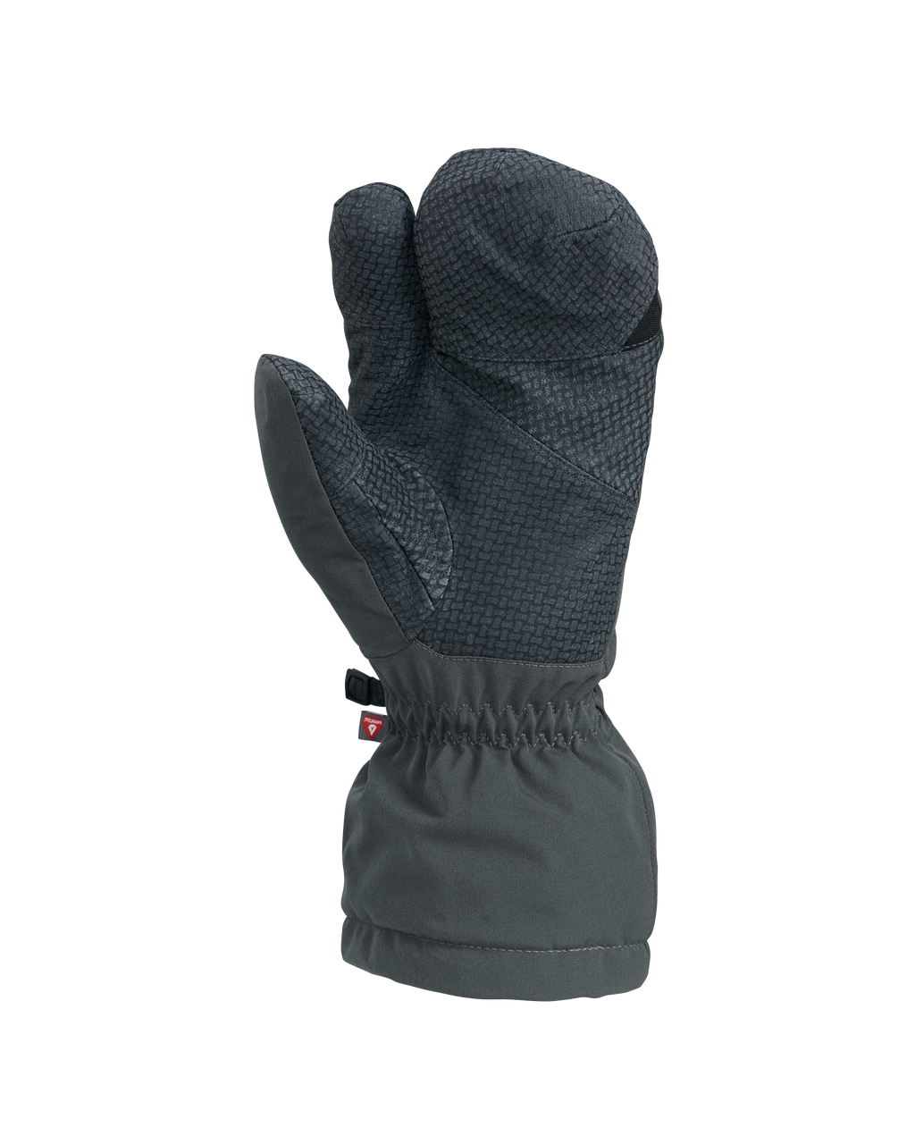 Palm View of Northstar Glomitt in Gunmetal Grey Color Highlighting Pittard's Oil Tac Leather
