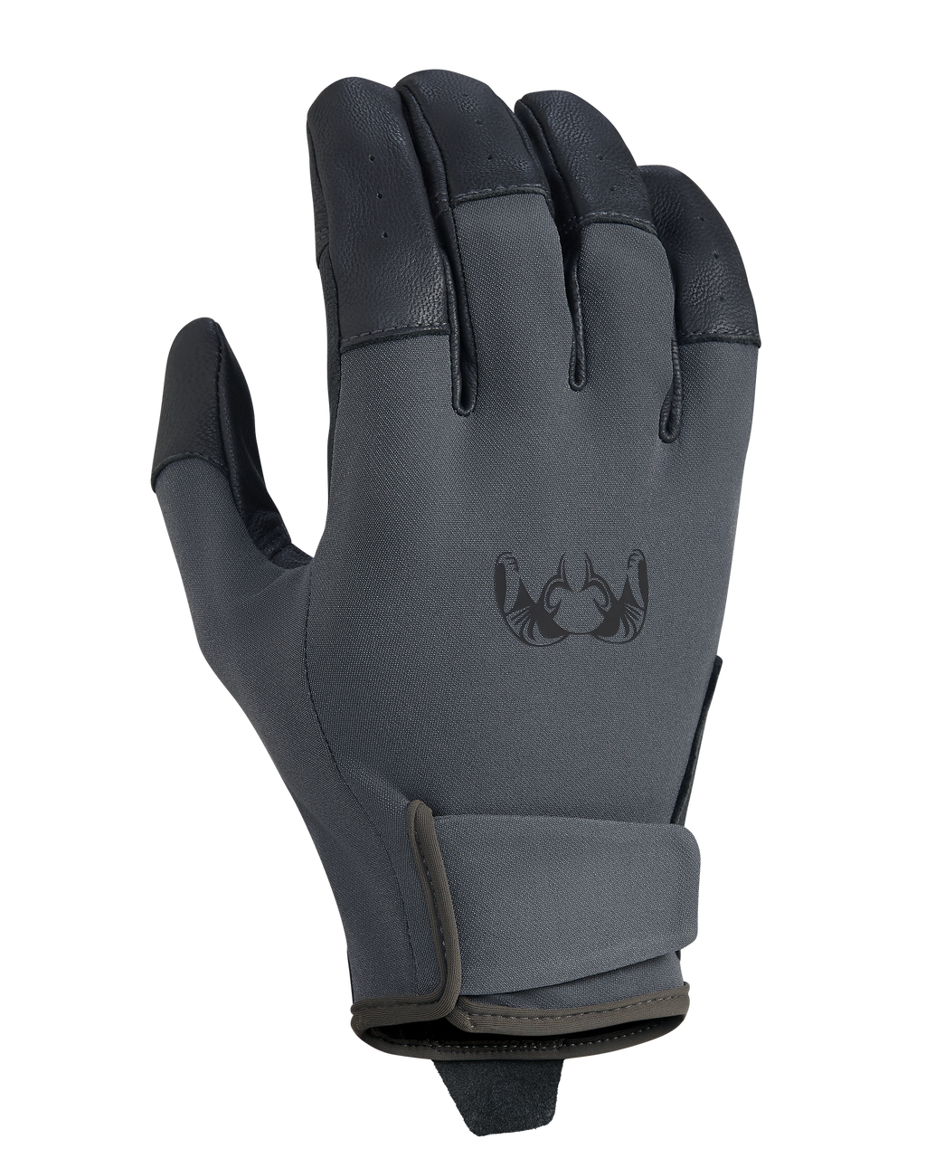 Back of Precision Glove in Gunmetal Grey