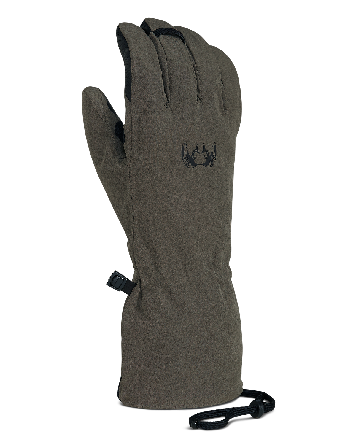 Back of Yukon Hardshell Glove in Ash Brown