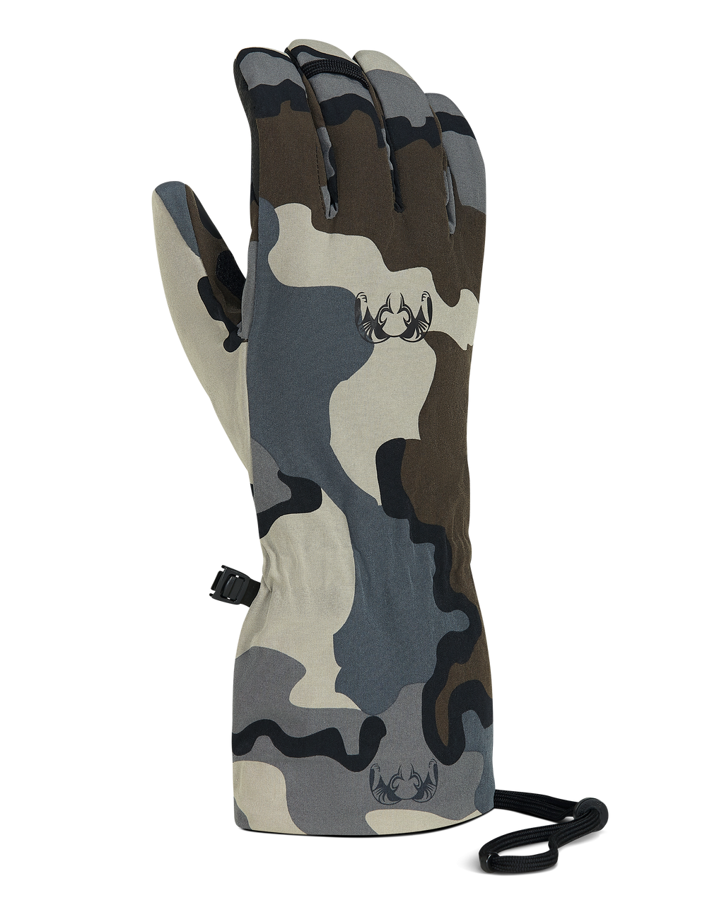 Back of Yukon Hardshell Glove in Vias Camouflage
