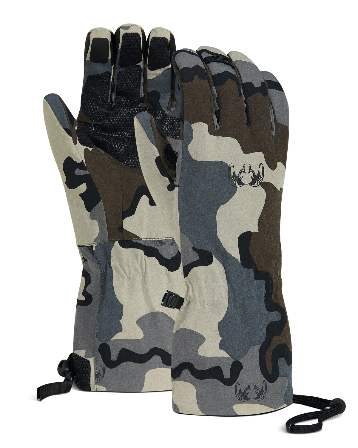 Front and Back of Yukon Hardshell Glove in Vias Camouflage