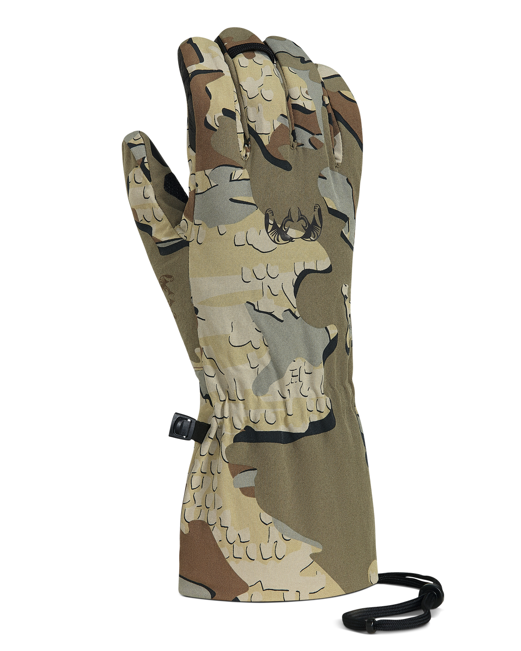 Back of Yukon Hardshell Glove in Valo Camouflage