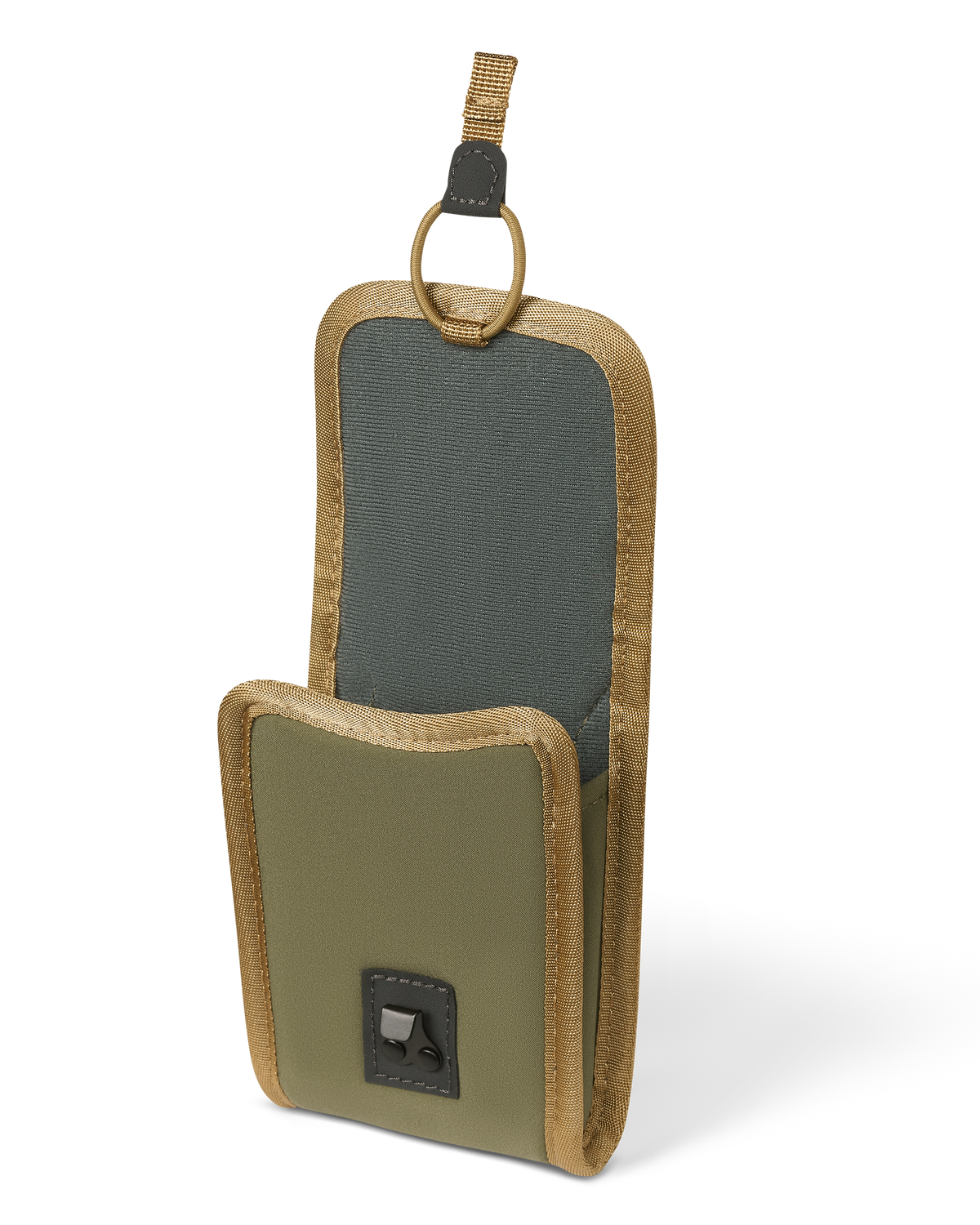 PRO G3 Rangefinder Holder in Evergreen, Highlighting open top flap